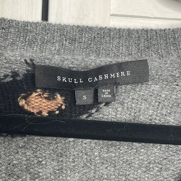 360 Cashmere Alani Grey & Black Mid Heather Cashmere Wool Sweater Small - Picture 6 of 8